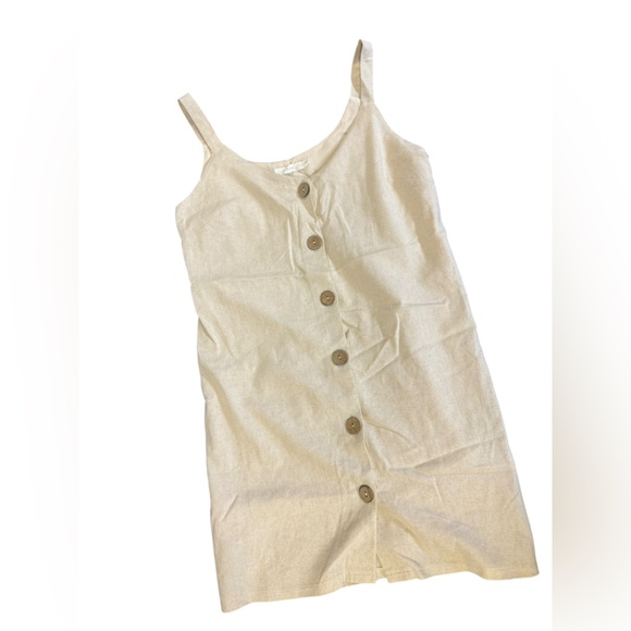 Lush Beige Button-Down Top - Picture 1 of 2